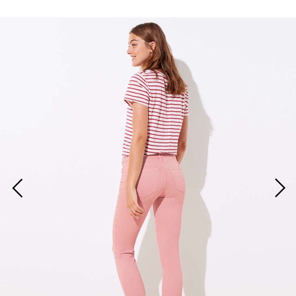 Loft skinny jeans w/ frayed hem - Picture 2 of 7